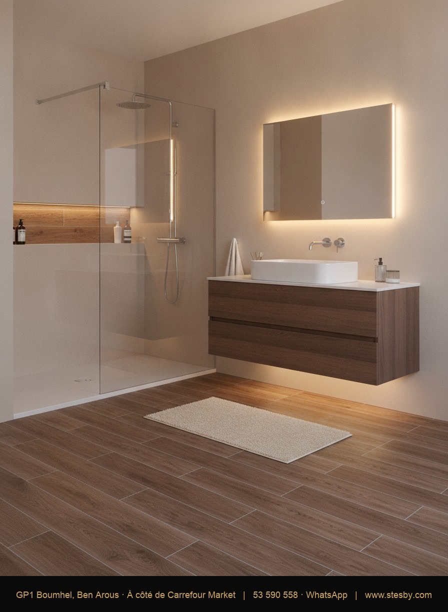 Grès effet bois Chelsea Walnut 20 × 120