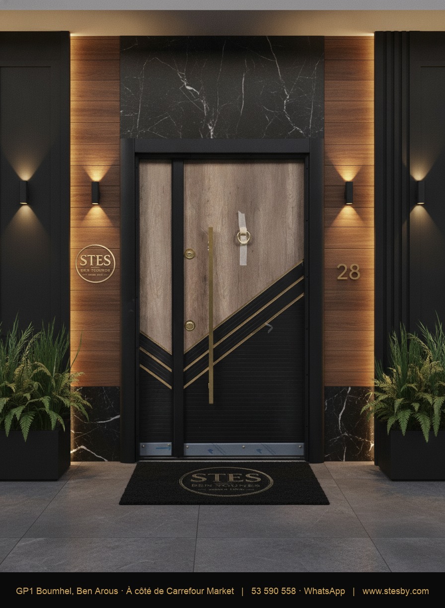 Porte blindée T61 GOLD — 136 × 220 cm